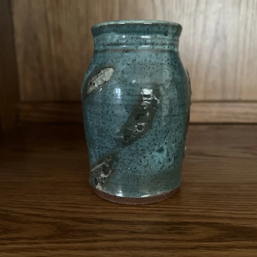 Vintage Studio Pottery Vase Organic Modern Intentional Rugged Primitive Design